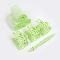 UUYP Lot de 9 bigoudis auto-agrippants cylindriques et elliptiques, 3 tailles, sans chaleur, en plastique et nylon, pour usage domestique