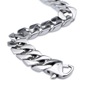 สร้อยข้อมือคิวบันแบบหนา ชุบทอง 18K PVD บนสแตนเลสสตีล สำหรับผู้ชาย |   แฟชั่นปาร์ตี้สุดฮิต - Product Image 5