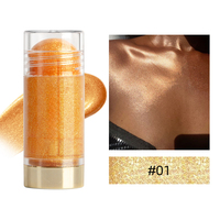 Bâton de surligneur chatoyant longue durée 4 couleurs lisse crémeux paillettes surligneur bâton illuminateur pour visage et corps et jambe
