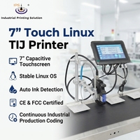 Impresora de Inyección de Tinta Térmica Multi-Tinta TIJ, Máquina de Codificación con Tinta Invisible UV y Solvente Acuoso para Marcado Industrial