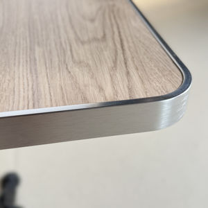 Vuông hạt gỗ hàng đầu bàn ăn với cổ điển gang cơ sở, nhà hàng ngoài trời cafe cà phê Bistro bảng - Product Image 6