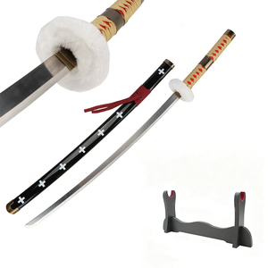 Couteau en acier non affûté Shusui <span class=keywords><strong>Sandai</strong></span> <span class=keywords><strong>Kitetsu</strong></span>, accessoire de cosplay <span class=keywords><strong>Zoro</strong></span> aux trois lames, sûr et inoffensif - Product Image 5