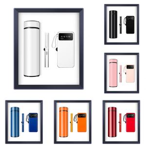 3 in 1 Stainless Steel Vacuum Flask Neck Massager Power Bank with Phone Stand Personalized Luxury Business Corporate Gift <b>Set</b> - Product Image 4