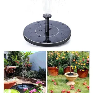 Bomba de agua sumergible para Fuente Solar, Kit de Panel Solar de 1,4 W para fuente de baño de aves, riego al aire libre para estanque