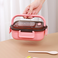 Meilleure vente boîte à lunch Bento en plastique école pour enfants 3/4 compartiments boîte à lunch portable 2 couches ensemble pour enfants pour l'école