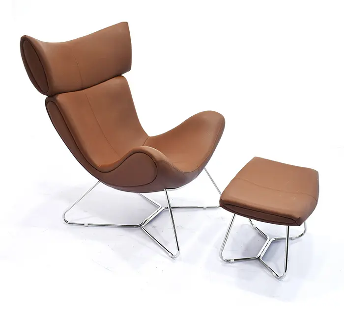 Runxi-taburete moderno con marco de fibra de vidrio para sala de estar, tapizado en pu, muebles de diseñador, silla BoConcept imola