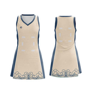 Robe de netball à motif de sublimation amical à changement rapide uniforme de robe de netball respirant professionnel pour les filles - Product Image 5