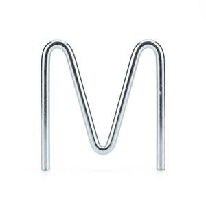 Clip industriel symétrique en forme de M en acier à ressort 65Mn, galvanisé blanc, pour formage de fil sur mesure - Product Image 1