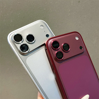 Casing Bingkai Logam Murni untuk 18 Pro 17 16 15 14 13 12 Pro Max Konversi Instan untuk 18Promax Penutup Bumper Berbingkai Paduan Mewah