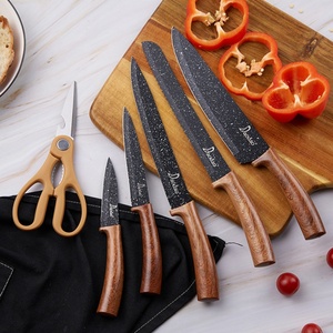 Cuchillo de Cocina Premium con Revestimiento Antiadherente, Cuchillos de Chef, Cuchillo para Rebanar, Juego de Cuchillos de Cocina de Acero Inoxidable con Bloque - Product Image 3
