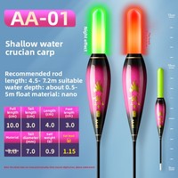 Flotteurs de pêche Light Up Bobbers Chameleonic Haute sensibilité 10cm-11cm Flotteur de pêche à lumière LED à changement de couleur