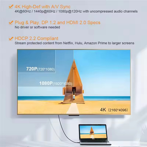 Cable <span class=keywords><strong>DisplayPort</strong></span> Macho <span class=keywords><strong>a</strong></span> <span class=keywords><strong>HDMI</strong></span> Macho de Alta Calidad con Carcasa de Aleación de Aluminio, 1.8m, 4K 60Hz, Cable DP <span class=keywords><strong>a</strong></span> <span class=keywords><strong>HDMI</strong></span> - Product Image 3