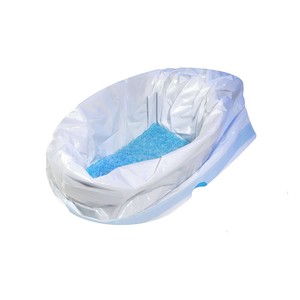 Commode <strong>Liners</strong> Bedside Portable Toilet Bed Pan 20Bags Lavender <strong>Scented</strong> Disposable Gravure Printed LDPE Material Drawstring - Product Image 2