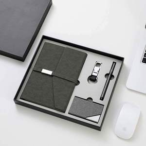 Set de Regalo Corporativo de Lujo Personalizado, Cuaderno con Serigrafía, Caja de Regalo Empresarial, Llavero, Tarjetero, para Bodas - Product Image 2