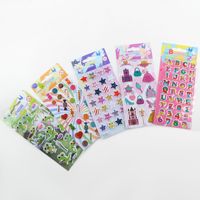 En gros Dessin Animé Adhésif Bulle Autocollants En Vrac Diy Scrapbooking Décor Téléphone Cas Kawaii Animaux 3D Puffy Autocollant Feuille pour Enfants