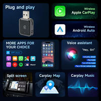 Adaptateur CarPlay sans fil à bouton physique, fourni directement par l'usine, prend en charge le passage rapide entre deux téléphones mobiles connectés