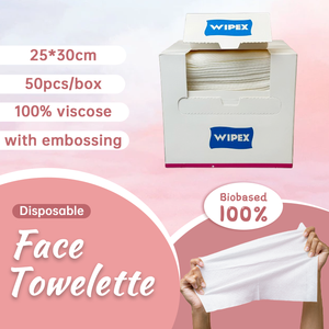 Serviettes faciales jetables non tissées sans peluches Wipex, douces et lavables, pour le <span class=keywords><strong>visage</strong></span>, le spa, les salons de beauté, à usage unique, lingettes nettoyantes - Product Image 5