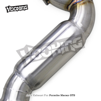 Échappement de voiture OBM pour Porsche Macan GTS 3.0T 2014-2017 tuyau d'échappement droit en acier inoxydable Performance