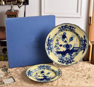 Juego de Platos de Porcelana de Lujo Moderno Estilo Europeo con Diseño de Plantas, 2 Piezas, para Hogar y Bodas, Vajilla Ecológica Personalizable - Product Image 6