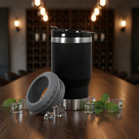 Bouteille isotherme de haute qualité 4 en 1 en acier inoxydable 14 oz avec revêtement en poudre, garde les boissons fraîches pendant des heures