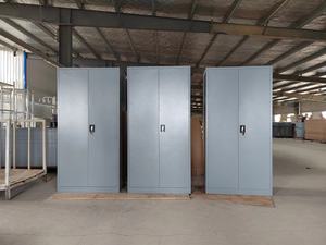 Armoire de rangement moderne à <span class=keywords><strong>2</strong></span> portes pour la maison, armoire en acier métallique avec miroir, design personnalisé pour la chambre à coucher - Product Image 2