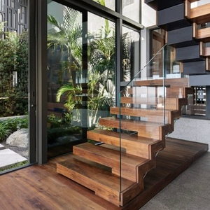 Scala Sospesa Sottile con Trave Singola in Acciaio, Supporto Nascosto a Parete, Gradino in Marmo, Stile Raffinato - Product Image 4