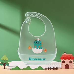 Baberos de Silicona para Bebé Unisex, Libres de BPA, Impermeables, con Diseño de Animales, Cierre de Botón, Antibacterianos y Ecológicos, Servicio OEM al por Mayor - Product Image 4