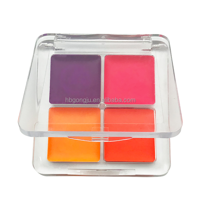 (Разработанно специально для заказчика)/поо (производство оригинального активированную воду для краски для лица Палитра прозрачная 4 вида цветов крем-краска для лица