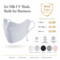 Masque facial en nylon soie glacée RS14 pour femme, protection UV, respirant, rafraîchissant, vente en gros, OEM, ODM, usine personnalisée