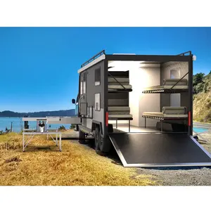 La fabbrica vende direttamente il rimorchio da viaggio in alluminio australiano hard top camper trailer RV toy hauler caravan in vendita