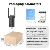 Tarjeta de Red Inalámbrica Externa WiFi6 OEM AX1820, Sin Controladores, 1800Mbps, Doble Banda, Receptor Transmisor 5G para Juegos de Computadora de Escritorio