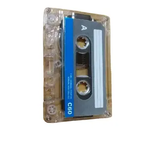 cintas de cassette en blanco pro tape 60 minutes reel audio blank empty cassette duplicator transparent cassette tape 60 min