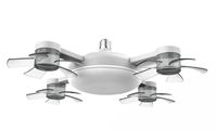 Ventilateur de plafond avec lumière 2 en 1, ampoule LED, lampe suspendue pour salon, chambre à coucher