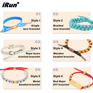 <span class=keywords><strong>IRun</strong></span> Anime cuerda hecha a mano cordón trenzado pulsera baloncesto cuerda pulsera Logotipo de Metal personalizado tejido poliéster cordón pulsera - Product Image 5
