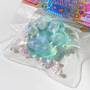 Juguete Antiestrés Transparente con Forma <span class=keywords><strong>de</strong></span> Pata <span class=keywords><strong>de</strong></span> Gato y Mariposa, Ecológico, Colorido, con Purpurina Fina, el Más Vendido - Product Image 3