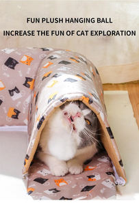 Fábrica personalizada doble túnel esquina <span class=keywords><strong>nido</strong></span> mascota gateando gato jugar y dormir túnel integrado gato <span class=keywords><strong>nido</strong></span> <span class=keywords><strong>cama</strong></span> para mascotas - Product Image 6