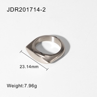 Nouvelle arrivée simple bijoux à la mode 18k plaqué or anneaux dorés bagues pour femmes en acier inoxydable