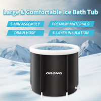 Grande baignoire de glace gonflable pliable Spa chaud et froid en PVC portable pour l'extérieur Récupération moderne Bain de glace Thérapie par plongée froide