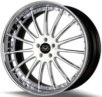 Jantes forgées 3 pièces A6061 T6, centre brossé et poli, 18 19 20 21 22 23 24 pouces pour roues Lamborghini