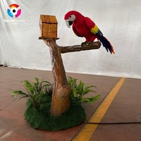 Perroquet animatronique grandeur nature 1,3 m, oiseau robot réaliste, macao électronique parlant avec capteur de mouvement pour la décoration de jardin et de patio