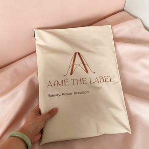 Bolsas de Envío de Poliéster con Logotipo Impreso Personalizado, Bolsas de Envío Beige Claro Mate de Tacto Suave, Bolsas de Mensajería con Cierre Autoadhesivo para Comercio Electrónico - Product Image 5