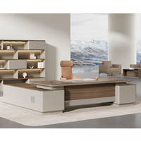 Bureau de direction de luxe pour PDG, mobilier de bureau moderne, bureau de direction en bois de haute technologie