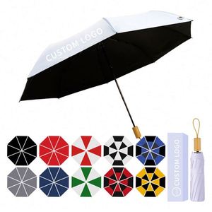 Custom Logo Folding UV Protection Outdoor Foldable <b>Smart</b> Small UV Umbrella for Women - Product Image 5