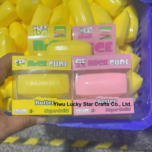 ของเล่นบีบคลายเครียดดีไซน์ใหม่ แป้งบีบเนื้อนุ่ม รูปแท่งเนย สีชมพูเหลือง ของเล่นบีบเนย Needoh - Product Image 5
