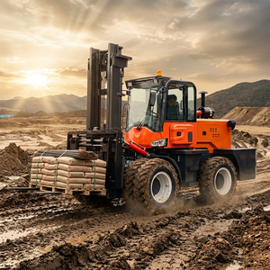 משלוח חינם מלגזה הידראולית 8 טון לשטח קשה, מלגזה לשטח קשה ביערות והרים, מלגזה לשטח קשה חיצוני - Product Image 2