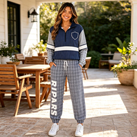 Joggers personnalisés pour les jours d'événements sportifs et de matchs, ensembles décontractés deux pièces automne avec sweats à col zippé 1/4 et pantalons, impression par sublimation, pour adultes