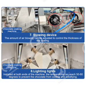 OCEAN China Benchtop Small Biscuit Enrober Belt Chocolat Melt and Enrobe Machine para recubrir galletas - Product Image 5