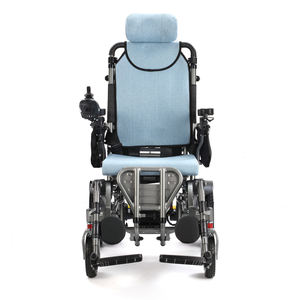 Silla de ruedas eléctrica plegable de alta calidad, marco de aleación de aluminio reclinable Manual, sillas de ruedas eléctricas motorizadas para personas mayores - Product Image 4