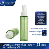 Flacon pulvérisateur de 100 ml en PET, taille 24/410, flacon pulvérisateur vide, emballage cosmétique, lotion, soin de la peau du visage, hydratant, spray désinfectant pour les mains