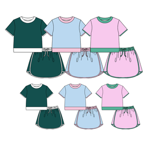Ropa Deportiva Personalizada, Falda Pantalón de Tenis para Niñas, Conjuntos con Forro, Secado Rápido, Spandex/Poliéster, Ropa Casual de Yoga - Product Image 1